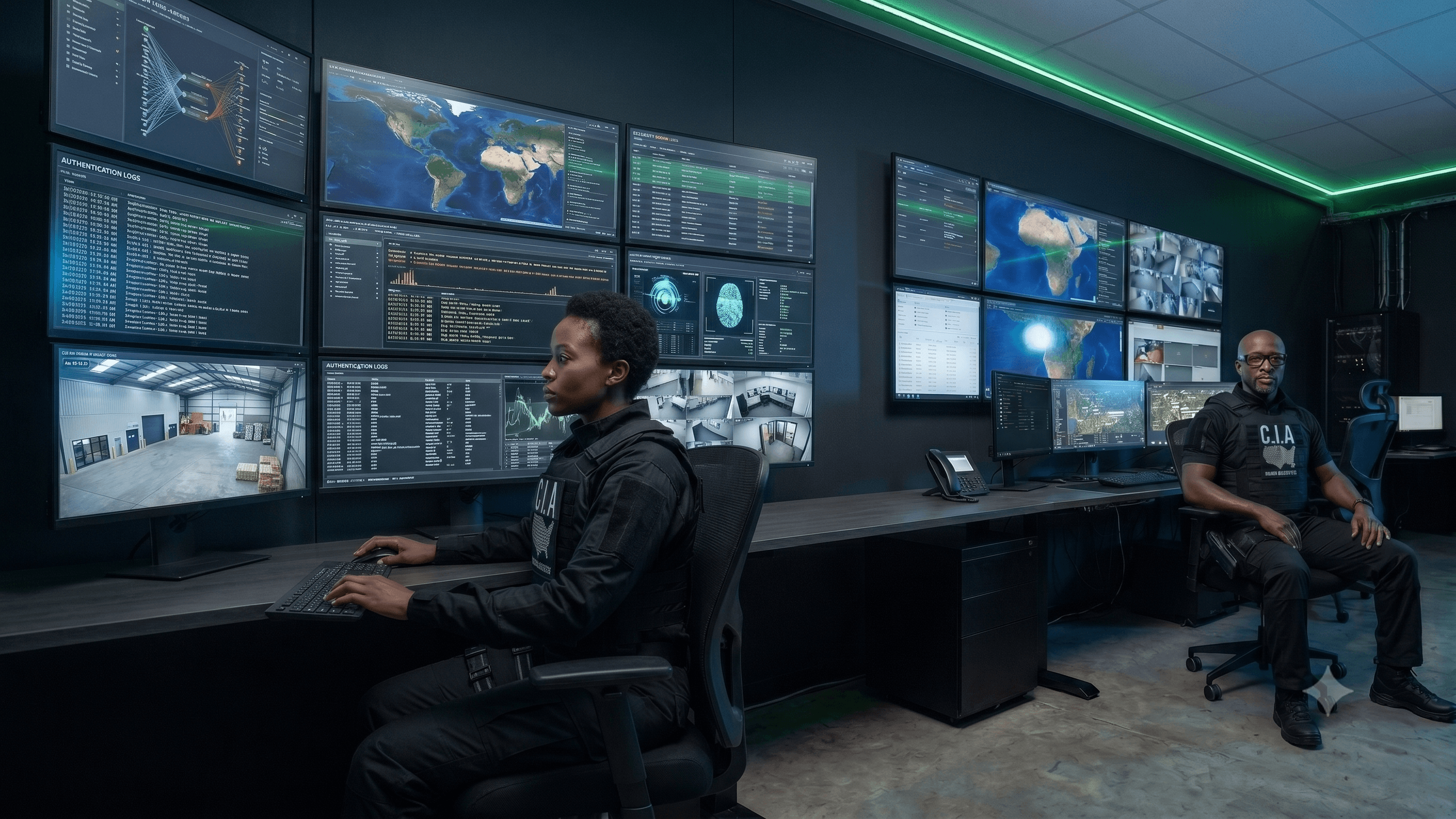 CIA Control Room — 24/7 Security Monitoring